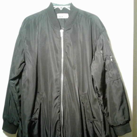 Cherish Mid length Black Zip Up Jacket - Picture 1 of 15
